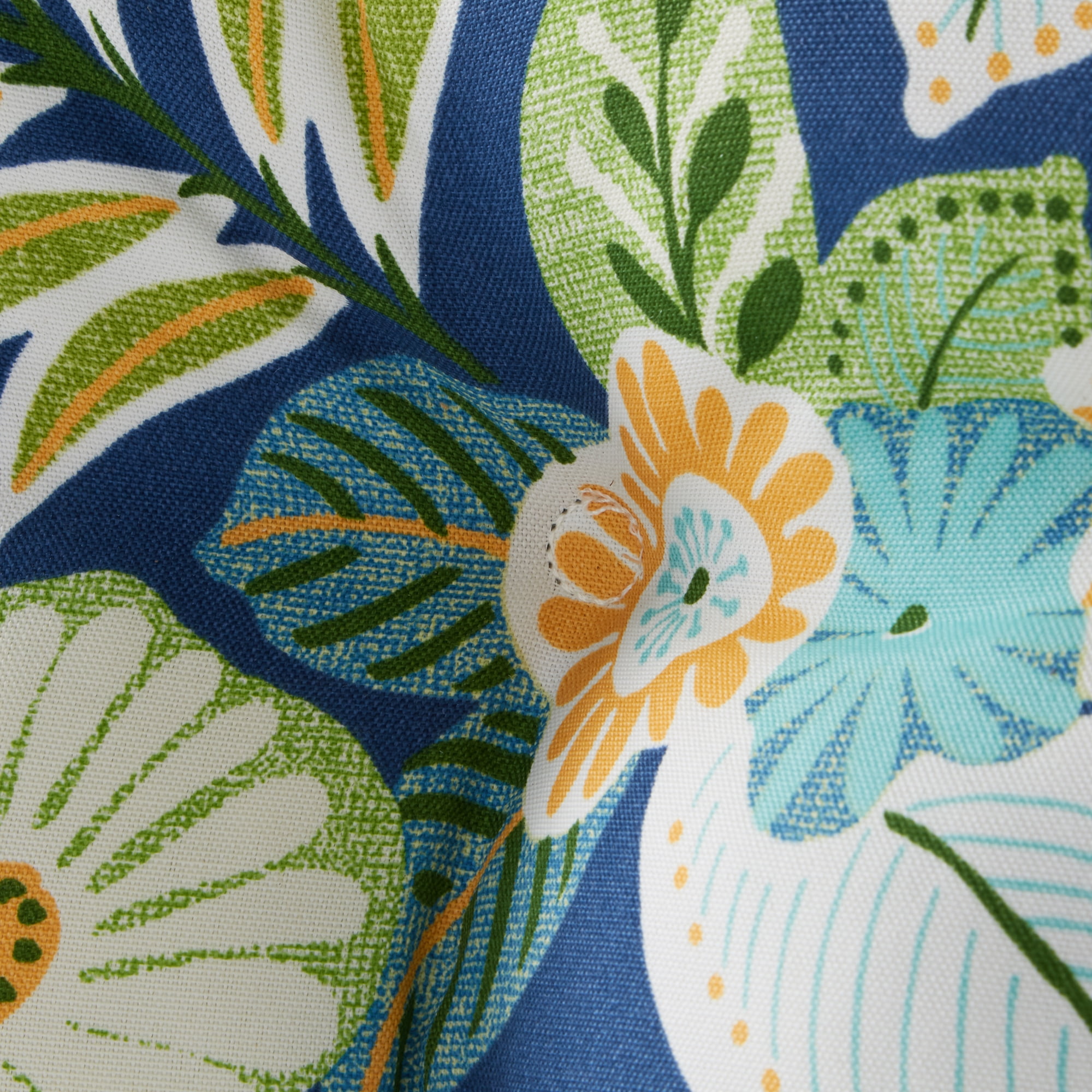 Greendale Home Fashions Marlow Blue Floral 44 x 17 in. Outdoor Bench Seat Cushion