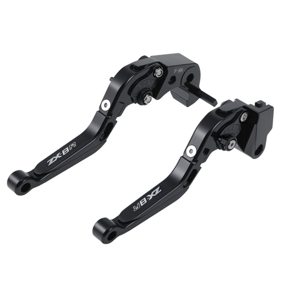 Extendable Motorcycle Brake Clutch Levers for Kawasaki Ninja ZX-6R 636 2019 2020 2021 2022 2023 2024 2025 1Pair Adjustable 90 Degree Foldable Handle Brake Lever for ZX6R ZX 6R Black