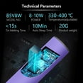 thumbnail image 4 of 330~400℃ 8W Handheld Portable Cordless Mini Electric Soldering Iron Temperature Adjustable Soldering Iron Household DIY Welding Tool Set, 4 of 7
