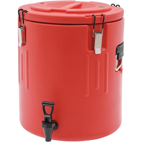 Insulated Beverage Dispenser - 7.5Gal Stainless Steel Hot and Cold Beverage Server with Spigot Handle, Commercial Thermal Container for Water Coffee Drink Catering Restaurant