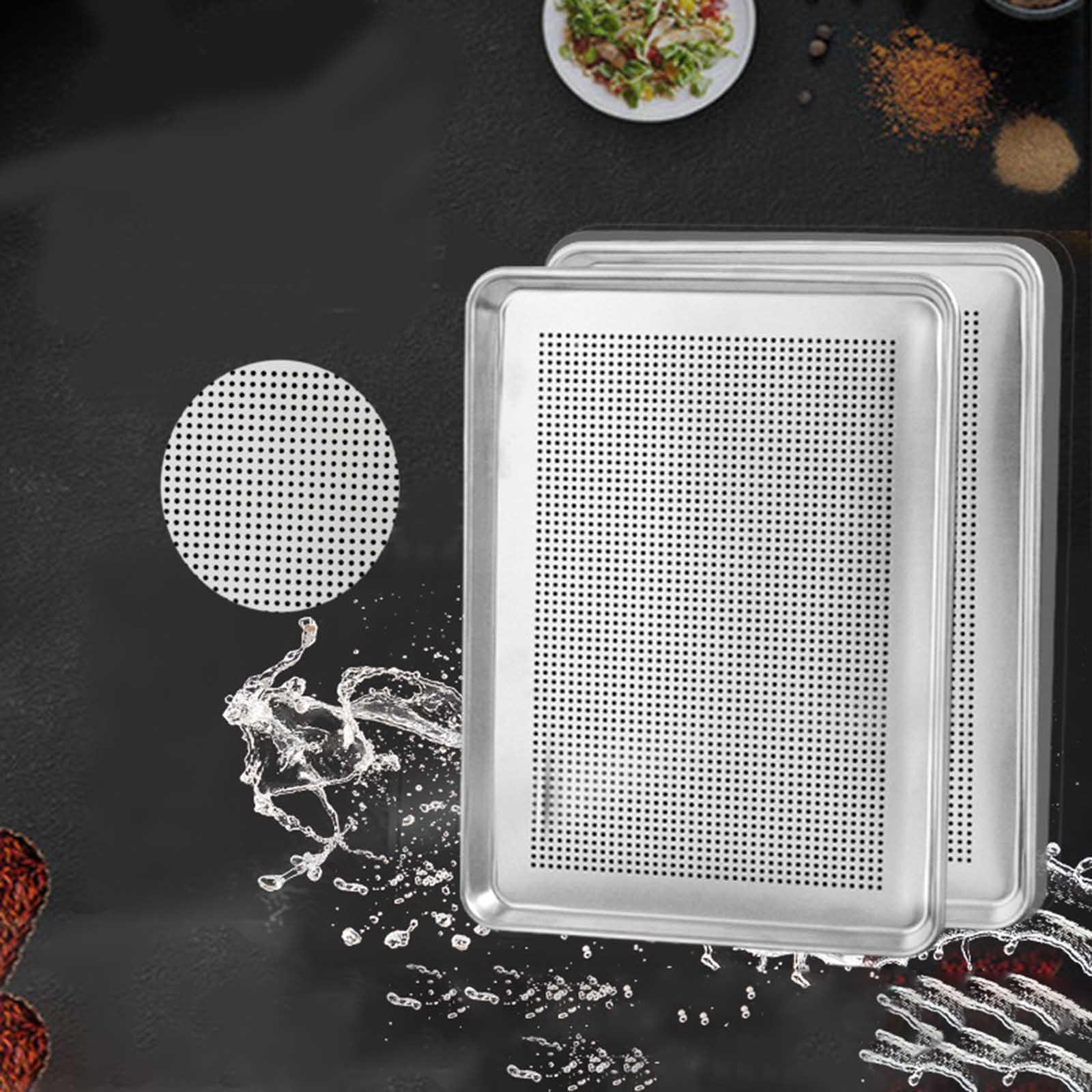 hejhncii Perforated Baking Sheet Pan Perforated Cake Pan Commercial Bakery Equipment Cake Pans Aluminum Alloy Material for Baking