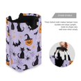 thumbnail image 3 of Yayeee Freestanding Laundry Hamper with Handle Collapsible Large Storage Basket for Clothes, Purple Halloween Pumpkin, 3 of 7