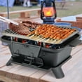 thumbnail image 4 of Gymax 100% Cast Iron Charcoal Grill Portable Hibachi Grill w/ Grill & Grate Hooks, 4 of 10