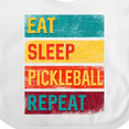 thumbnail image 4 of Inktastic Eat Sleep Pickleball Repeat Boys or Girls Baby Bib, 4 of 4
