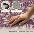thumbnail image 6 of ODIKA 8'x10' Washable Area Rug Plum Radial Purple Symmetrical Scrollwork Border Fuzzy Abstract for Living Room, Under Sectional, Family , Durable, Non-Slip, 6 of 7