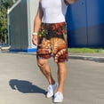 thumbnail image 3 of Daiia Sleeping Cat Flowers Mens Woven Stretch Pajama Short,Short Pajama Pants-Large, 3 of 7