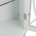 thumbnail image 6 of Teamson Home Florence Corner Floor Cabinet with a Decorative Tempered Glass Door, White, 6 of 11