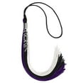 thumbnail image 5 of Endea Graduation Black/Purple/White Graduation Tassel with Silver Stacked Date Drop, 5 of 6