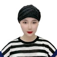 thumbnail image 2 of YAOBAMM Ladies Turban Hat Sequin Decor Ladies Turban Hat Color Matching Embroidery Lightweight Headscarf Daily Beanie, 2 of 7