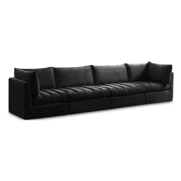 Meridian Furniture Jacob Black Velvet Modular Sofa