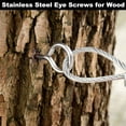 thumbnail image 4 of 2.5 Inch Heavy Duty Eye Hooks, 10 Pack Stainless Steel Eye Screws, Screw In Eye Hooks For Wood, Securing Cables Wires, Anti-Rust Self Tapping Eyelet S, 4 of 4