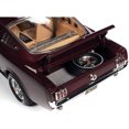thumbnail image 4 of 1965 Ford Mustang 2+2 Vintage Burgundy Metallic American Muscle 30th Anniversary 1/18 Diecast Model Car By Autoworld Amm1248, 4 of 6