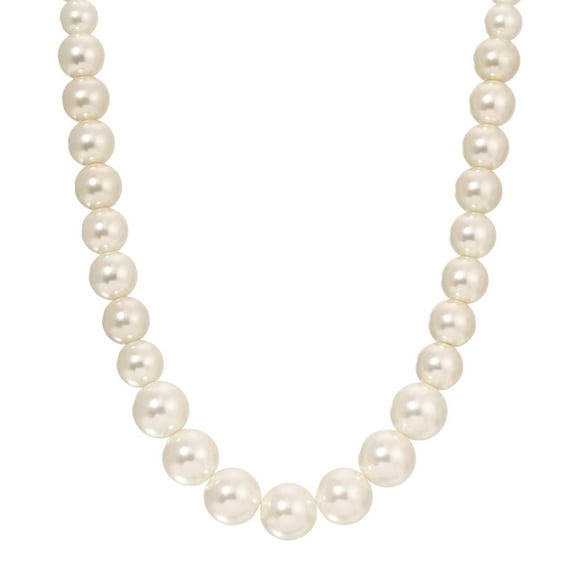 1928 Jewelry Classic Graduated Glass Faux Pearl Strand Necklace For Women 18"