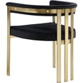 thumbnail image 7 of Meridian Furniture Marcello Black Velvet Dining Chair (Set of 2), 7 of 7