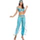 thumbnail image 2 of Disfraces de Halloween 2024 M-XL Disfraz de princesa Jasmine de Aladino para Halloween Disfraz de baile con lámpara mágica india para mujer adulta, 2 of 4