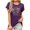 Purple-07, variant on Floral Graphic Tee for Women - Short Sleeve Lightweight Summer Casual Everyday T-Shirt