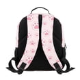 thumbnail image 5 of Uorisanigo Pink Cat Paw Print School Backpack for Girls Large Capacity, Lightweight Elementary Daypack with Side Water Bottle Pocket, Perfect for Preschool Camping, 5 of 7