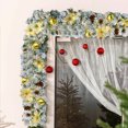 thumbnail image 4 of Frosted Pine Christmas Decorative Rattan White Flocked Garland - Doorway Staircase Handrail Branches Set Holiday Decor, 4 of 7