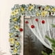 thumbnail image 4 of Ganfancp Navidad Decorativo Ratán Blanco Flocked Puerta Escalera Pasamanos Decoraciones Pinos Ramas Ratán Set Ofertas de La Semana 1X Simulación de Ratán,12X Flores de Navidad,12X Piñas,18X Bolas de, 4 of 7