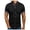 Black, variant on Men Short Sleeve Turn Down Collar Plaid Summer Casual Button Down Shirts White XL