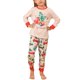 thumbnail image 1 of Conjunto de pijama navideño acogedor para niños de color blanco lechoso, manga larga, cuello redondo, cintura elástica y diseño estampado para edades de 6 a 7 años, 1 of 7