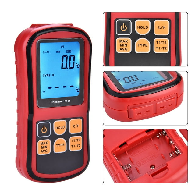 Medidor de temperatura, termómetro digital GM1312, medidor de temperatura digital dual, termómetro G, materiales ecológicos