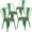 Green, variant on Flash Furniture 4 Pk. Orange Metal Stackable Chair with Wood Seat