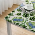 thumbnail image 4 of WYYP Table Cover Decorative Blue Floral Square Tablecloth white, 4 of 7
