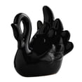 thumbnail image 2 of Figuras de cisne Estatuas Colección de decoración del hogar Pisapapeles Escultura de cerámica para cabeza de arco negro, 2 of 9