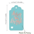 thumbnail image 5 of Inkdotpot Pack Of 100 Merry And Bright Christmas Favor Paper Tags Craft Real Rose Gold Foil Hang Tags, 5 of 6