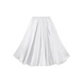 thumbnail image 3 of TiaoBug Kids Girl Long Full Circle Flamenco Skirt Chiffon Latin Spanish Dance Maxi Skirt White 150, 3 of 6
