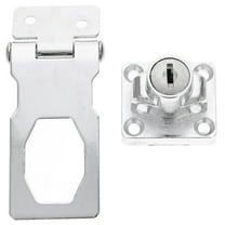 ROSENICE Keyed Locking Hasp 1Set Stainless Steel Latch Lock Heavy Duty For Small Doors