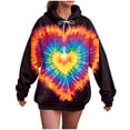 thumbnail image 6 of Godom Women's Hoodies Long Sleeve Sweatshirts Drawstring Pullover Tops with Pocket Casual Tiedye Gradient Print Hooded, 6 of 6