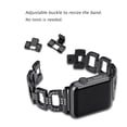 thumbnail image 2 of Worryfree Gadgets Metal Bands Compatible with Apple Watch Band 38mm 40mm 41mm, 42mm 44mm 45mm Wristband Adjustable iWatch Strap Series 8 7 6 5 4 3 2 1 SE for Women Girls Black, 2 of 5