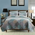 thumbnail image 4 of JML 3-piece Printed Reversible Bedding Quilt Set Pink Patchwork Queen Patchwork, 4 of 5