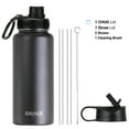 thumbnail image 4 of DRINCO Water Bottle Vacuum Insulated Stainless Steel Double Wall-USA Flag-32oz Black, 4 of 4