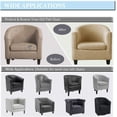 thumbnail image 4 of 2 Pieces Tub Chair Covers for Armchairs,Spandex Jacquard Checked Pattern Tub Chair Slipcovers,Stretch Tub Chair Slipcover Furniture Protector Cover Sofa Slipcover for Tub Chair (Beige,1), 4 of 7