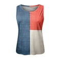 thumbnail image 3 of GaThRRgYP Spring Tops for Women,Women's Plus Size Summer Tops,Women's Fashion Vest Patriotic T-Shirt Summer Loose Vest, 3 of 3