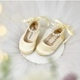 thumbnail image 2 of Toddler Little Girl Champagne Gold Dress Shoes Size 11 - Girl Ballet Flats Wedding Party, 2 of 6