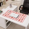thumbnail image 3 of Long Mouse Pads for Desk,Pink Cow Strawberry Pattern Desk Mats on Top Of Desks, Desk Mouse Pad Extra Large with 3mm Non-Slip Base and Stitched Edge for Gaming,Office,Work,Home 31.5"x15.7", 3 of 6