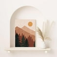thumbnail image 5 of Sun Mountain Forest Lake Nature Scenery Framed Canvas Wall Art Paintings, Minimalist Woodland Nursery Decor Bohemian Artwork, Boho Wall Decor for Living Room Bedroom Bathroom Office (12x16inch x3), 5 of 6