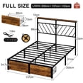thumbnail image 2 of Base De Cama Matrimonial 2 Cajones Luz Led Puertos C Y Usb, 2 of 6