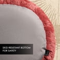 thumbnail image 5 of NICOLE MILLER NEW YORK PET Ellie Fuzzy Solid Donut Pet Bed, Plush, Cozy & Calming, Water Repellent, Non-Slip Bottom, 100% Machine Washable, Burgundy Rose, Medium 28"x28"x7" Round, 5 of 13