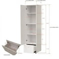Pilaster Designs Tavish Wood Adjustable Shelf Wardrobe Armoire Closet