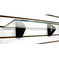 thumbnail image 3 of Slatwall Glass Shelf Bracket, Low Profile Support for Glass Shelving up to 12" D, Black, 1 Unit, 3 of 9