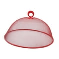 thumbnail image 3 of Cubierta de malla metálica para alimentos, reutilizable, fácil de almacenar, cubierta de placas de pantalla tipo cúpula para bebidas abiertas, cocina Rojo, 3 of 8