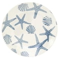 thumbnail image 4 of Seaside 16 Piece Stoneware Dinnerware Set, White and Blue, 4 of 6
