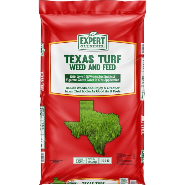Expert Gardener Texas Turf Weed & Feed Lawn Fertilizer, 32.2 lb ...