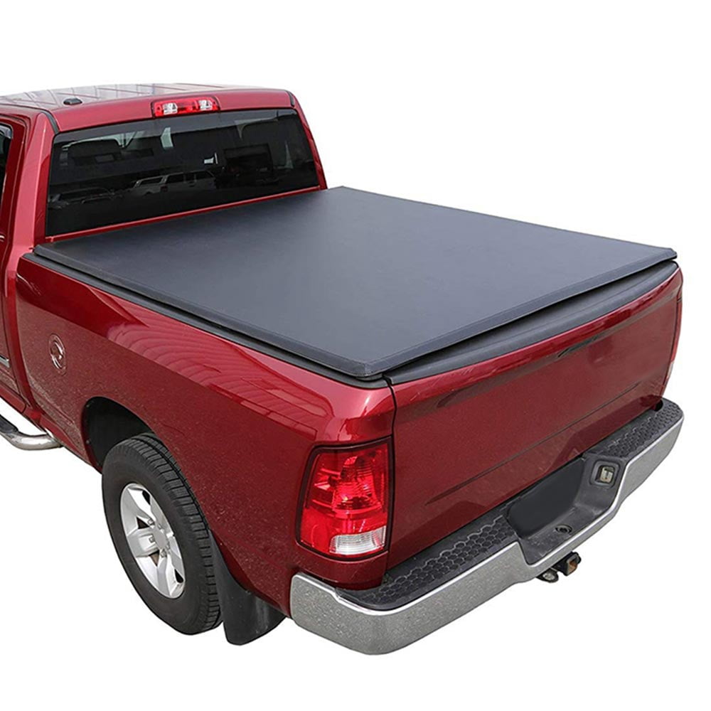 PIT66 Soft Quad Fold Truck Bed Tonneau Cover Fit For Chevy Silverado ...