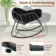 thumbnail image 6 of YYAo Outdoor Patio Rocking Chairs,Outdoor Rocking Chair Oversized Patio PE Wicker Egg Chair with Cushion-Black, 6 of 10